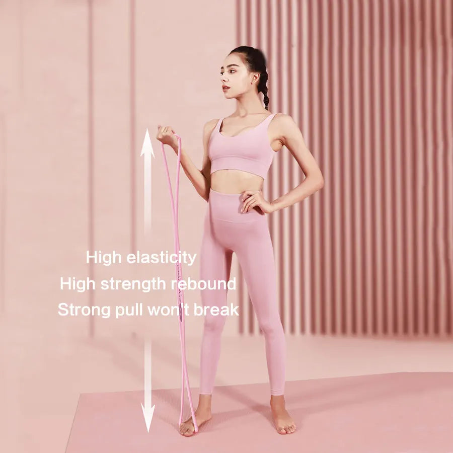 Figure 8 Resistance Band Shoulder Neck Stretcher Home Fitness Equipment Yoga Pilates Premium Silicone Exercise Training Tool