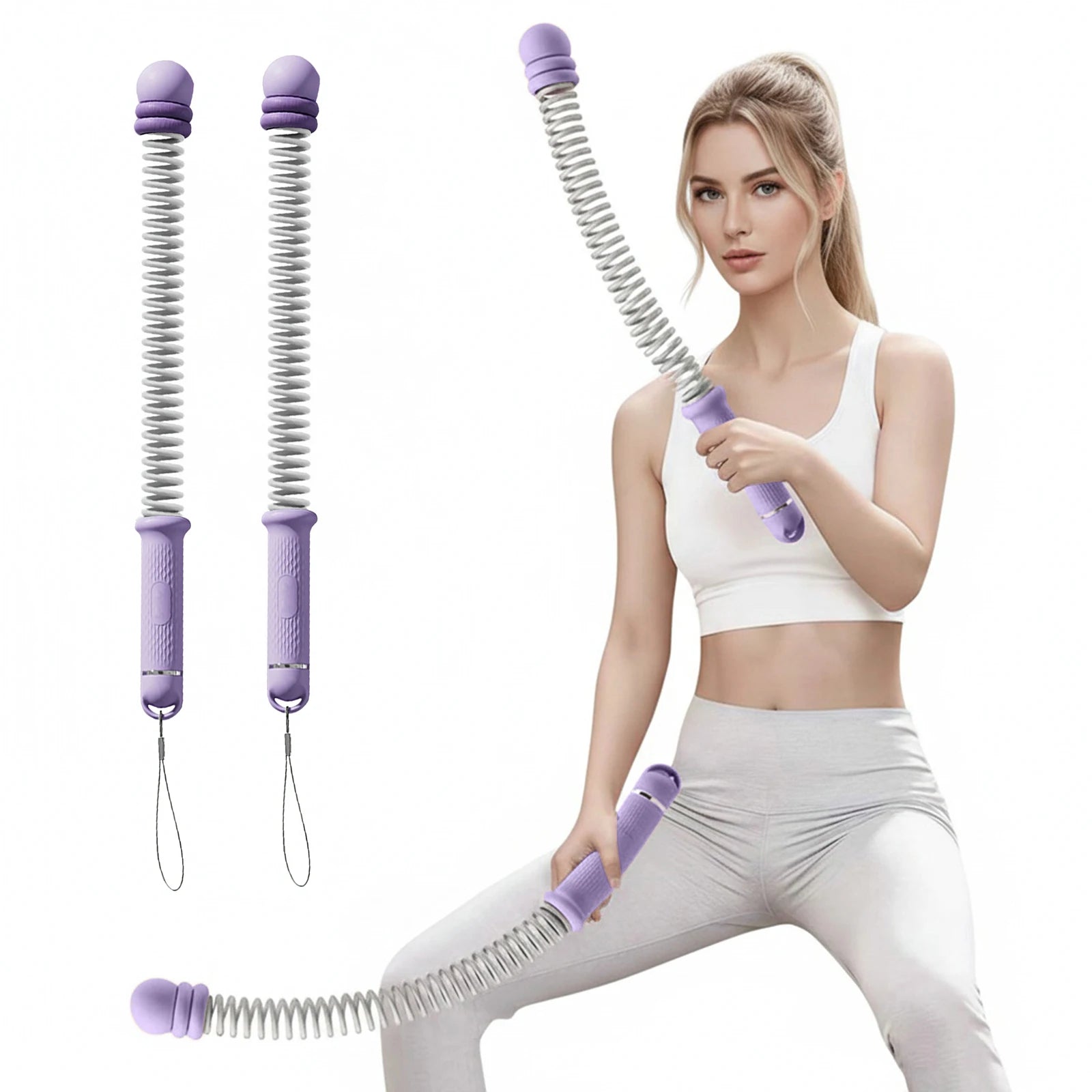 2PCS Quiet Cordless Training Rope Adjustable Cordless Battle Ropes with Storage Bag Versatile Fitness Equipment for Men Women