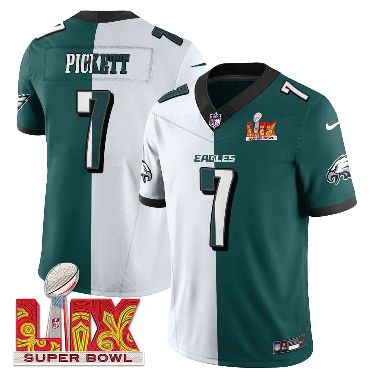 PE Super Bowl LIX Patch Vapor Limited Jersey