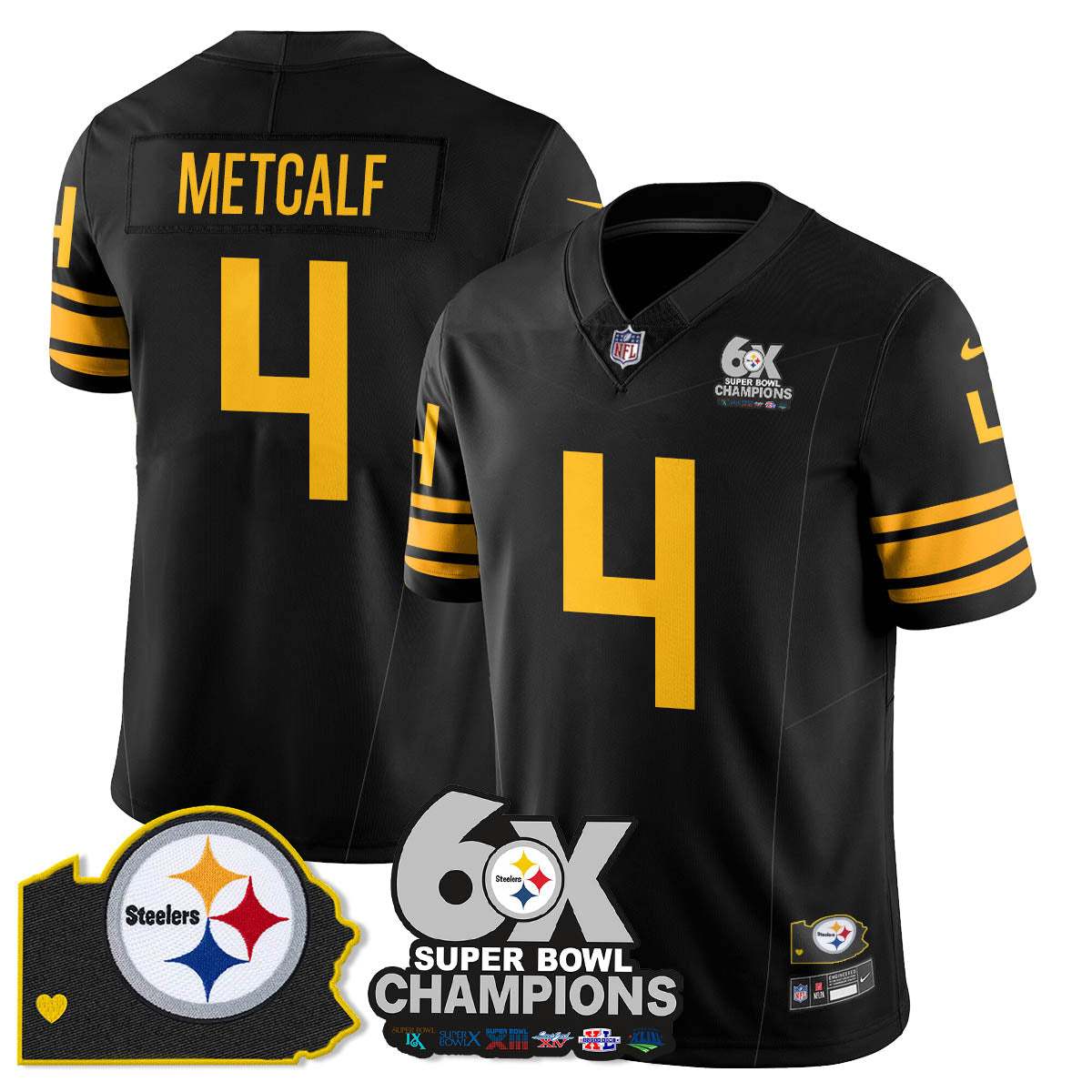 PIT 6-Time Champions Patch Vapor Limited Jersey