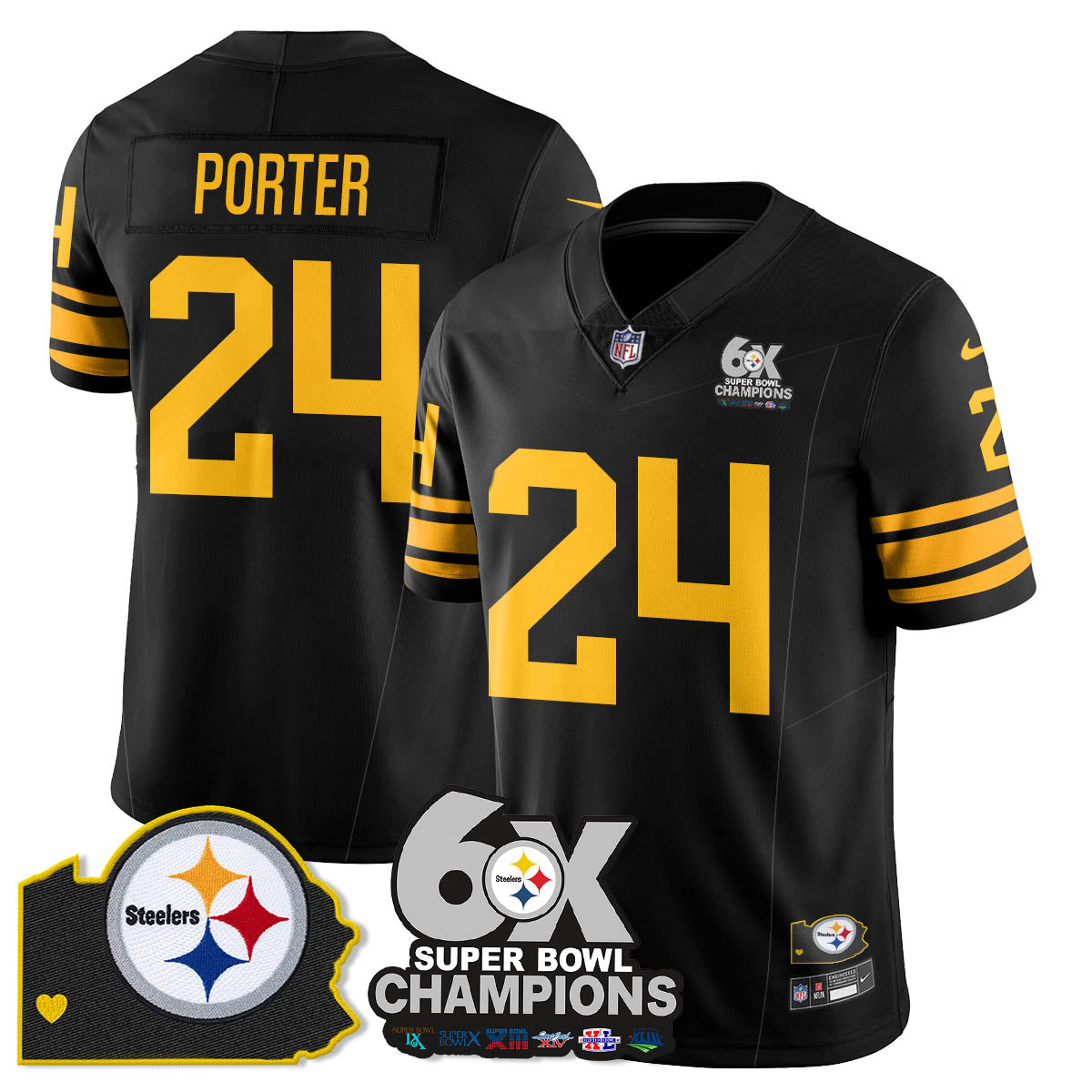 PIT 6-Time Champions Patch Vapor Limited Jersey