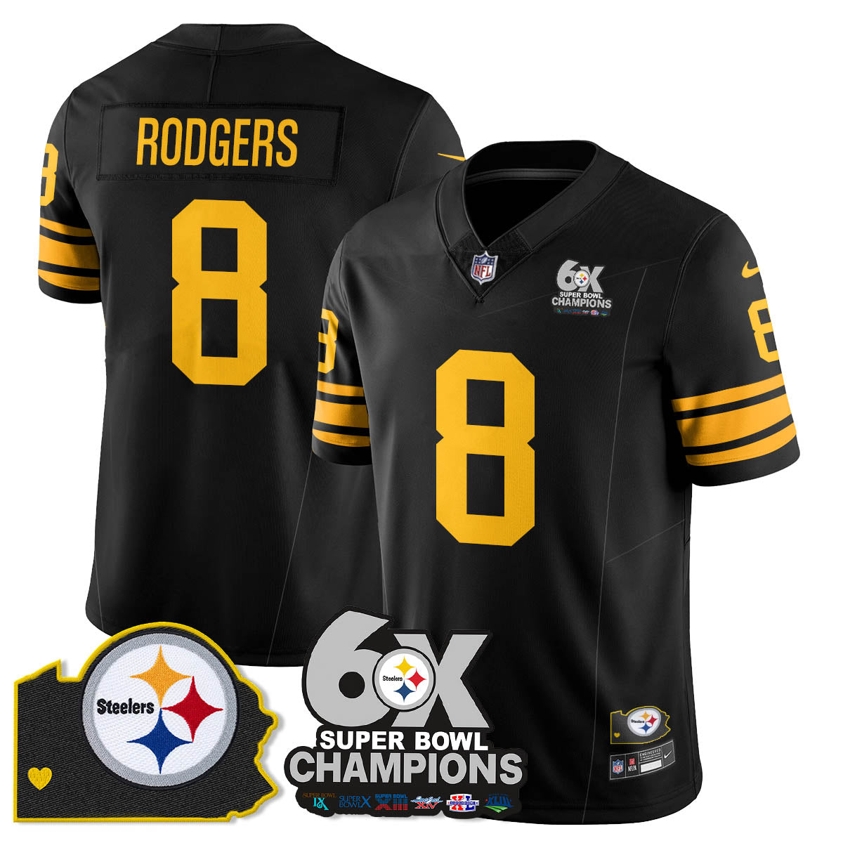 PIT 6-Time Champions Patch Vapor Limited Jersey