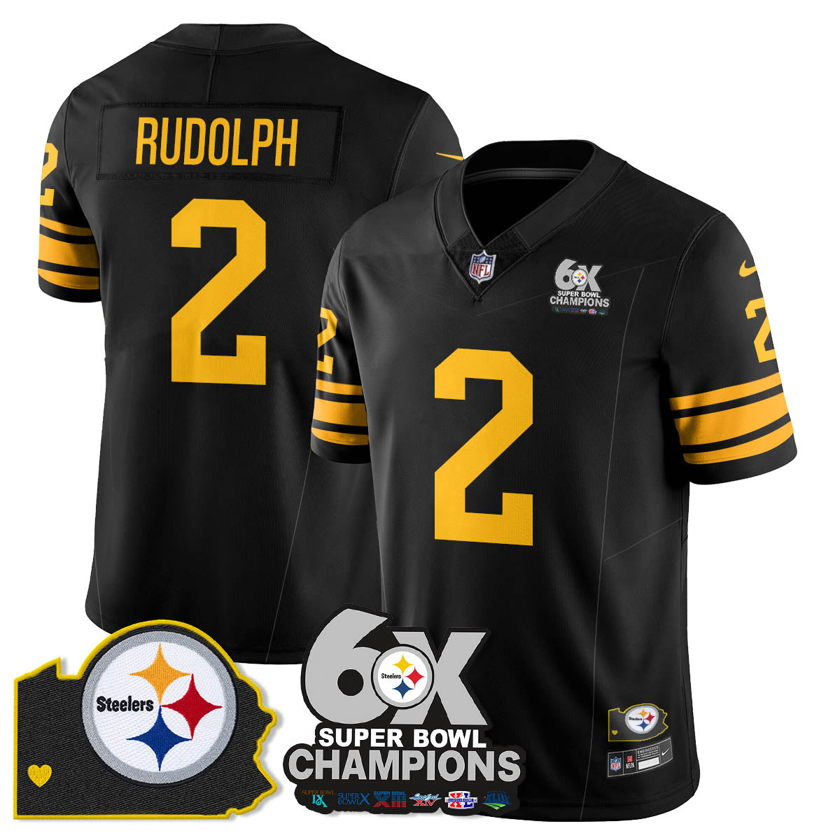 PIT 6-Time Champions Patch Vapor Limited Jersey