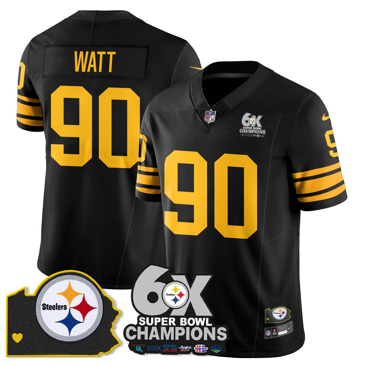 PIT 6-Time Champions Patch Vapor Limited Jersey