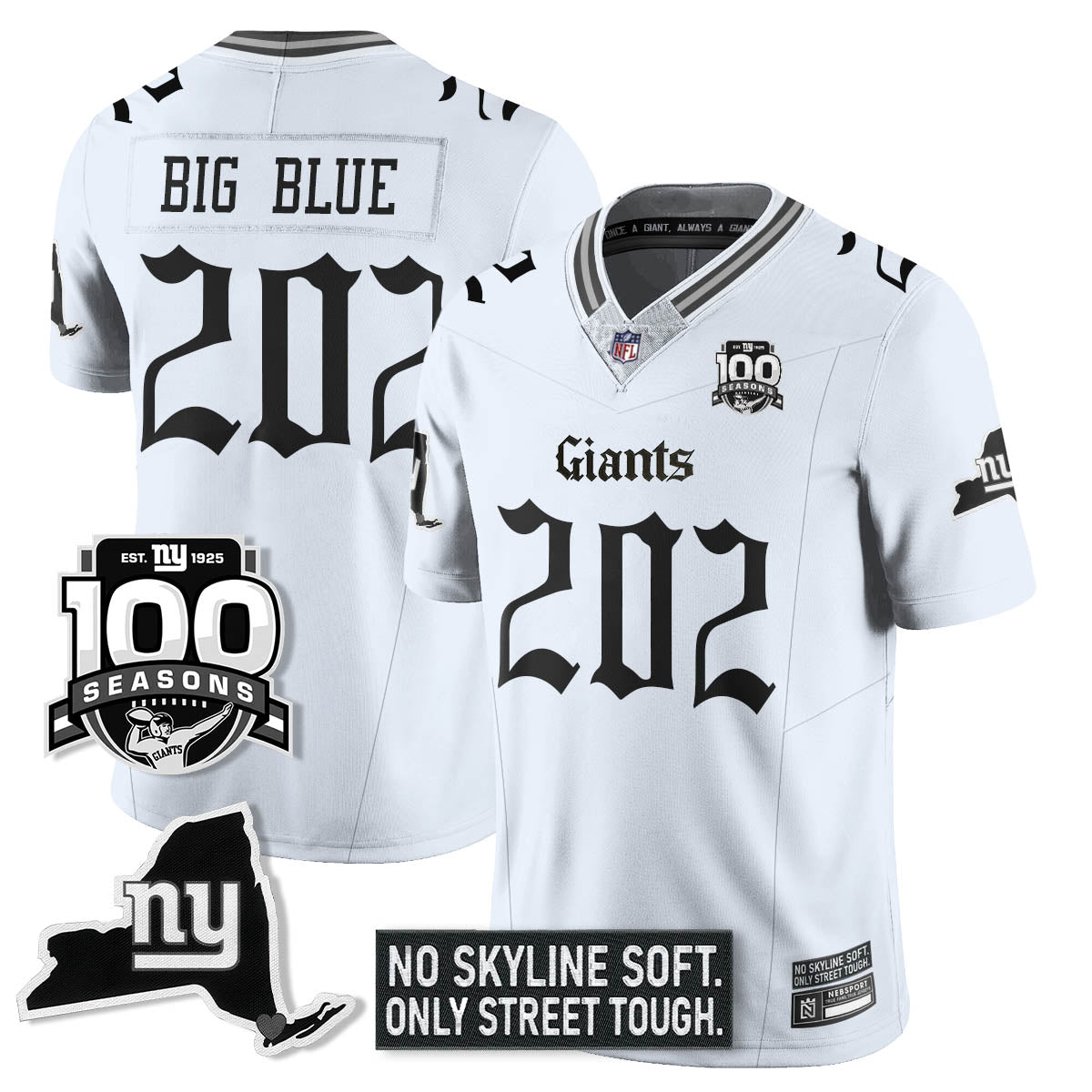 NYG 100th Seasons 'Gothic Gotham Edition' Vapor Limited Jersey