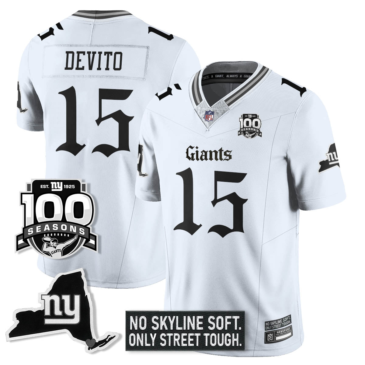 NYG 100th Seasons 'Gothic Gotham Edition' Vapor Limited Jersey