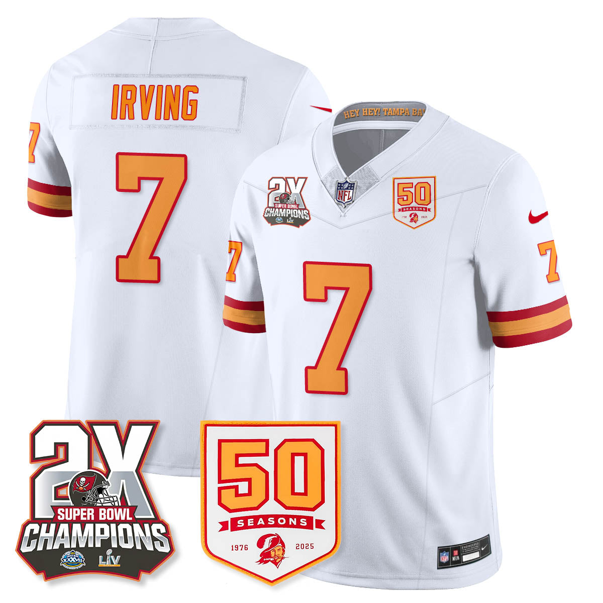 TB 2-Time Champions Patch Throwback Vapor Limited Jersey