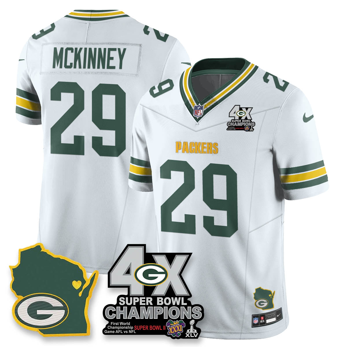 GB 4-Time Champions Patch Vapor Limited Jersey