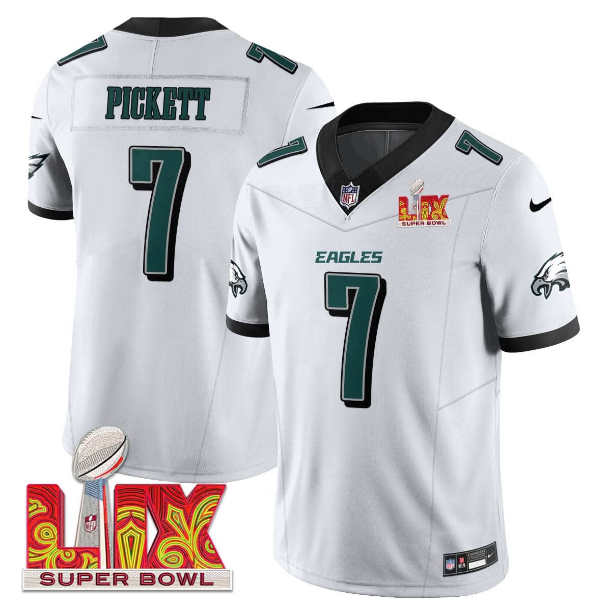 PE Super Bowl LIX Patch Vapor Limited Jersey