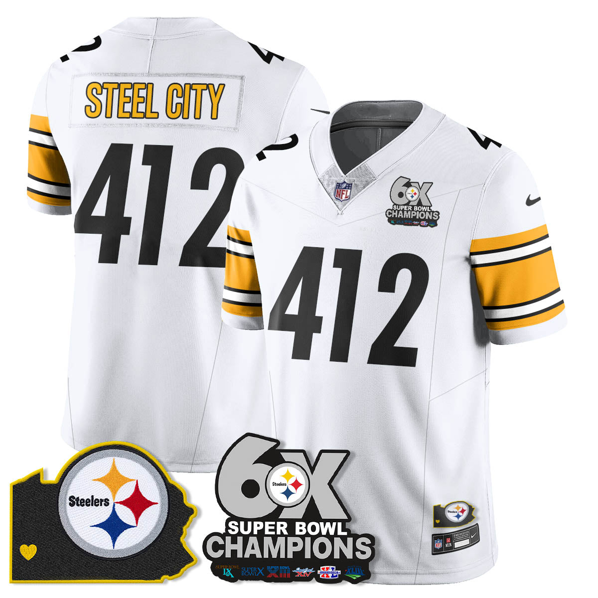 PIT 6-Time Champions Patch Vapor Limited Jersey
