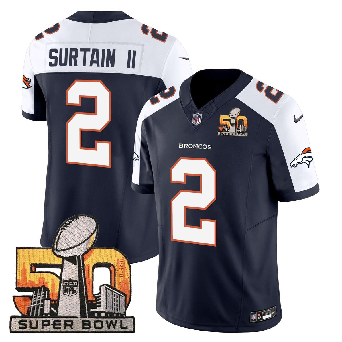 DB Super Bowl 50 Patch Vapor Jersey