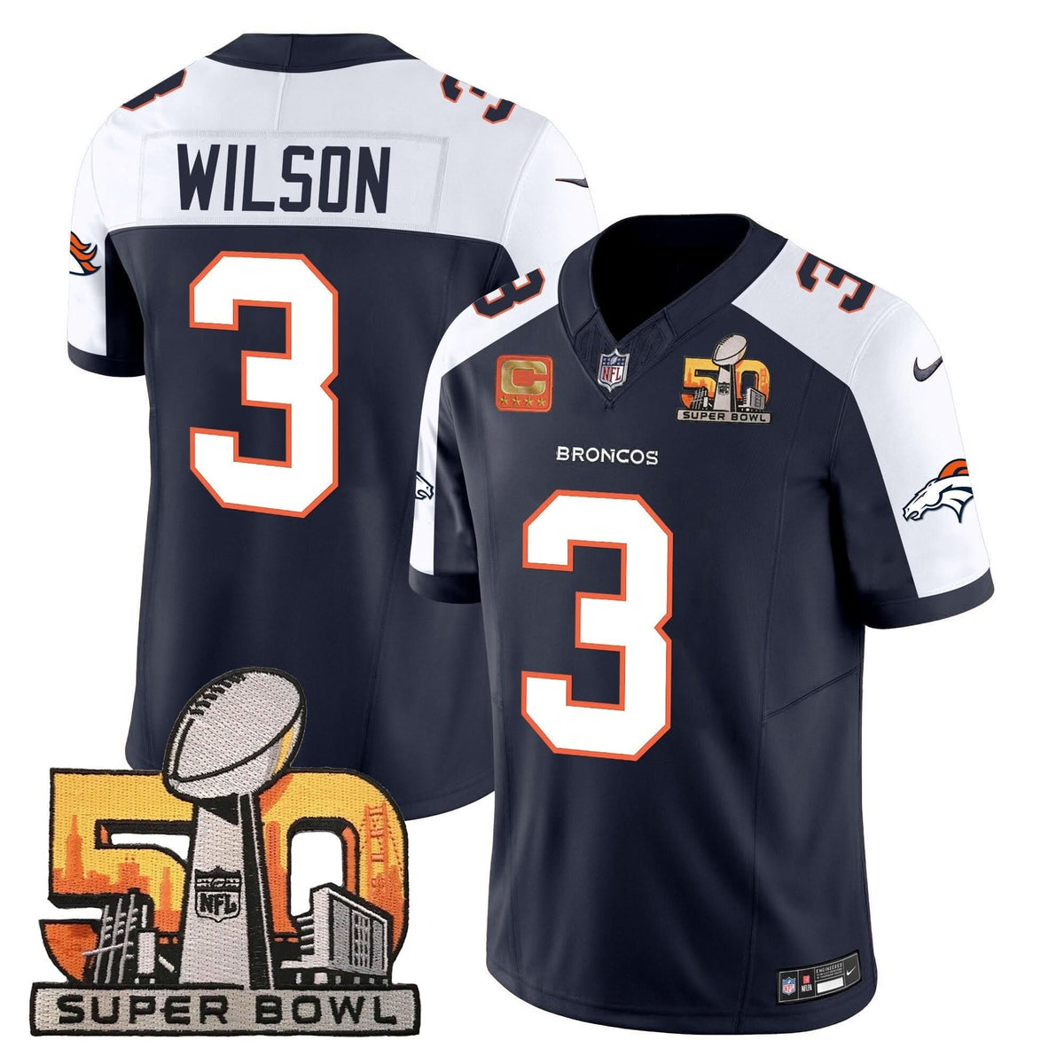 DB Super Bowl 50 Patch Vapor Jersey