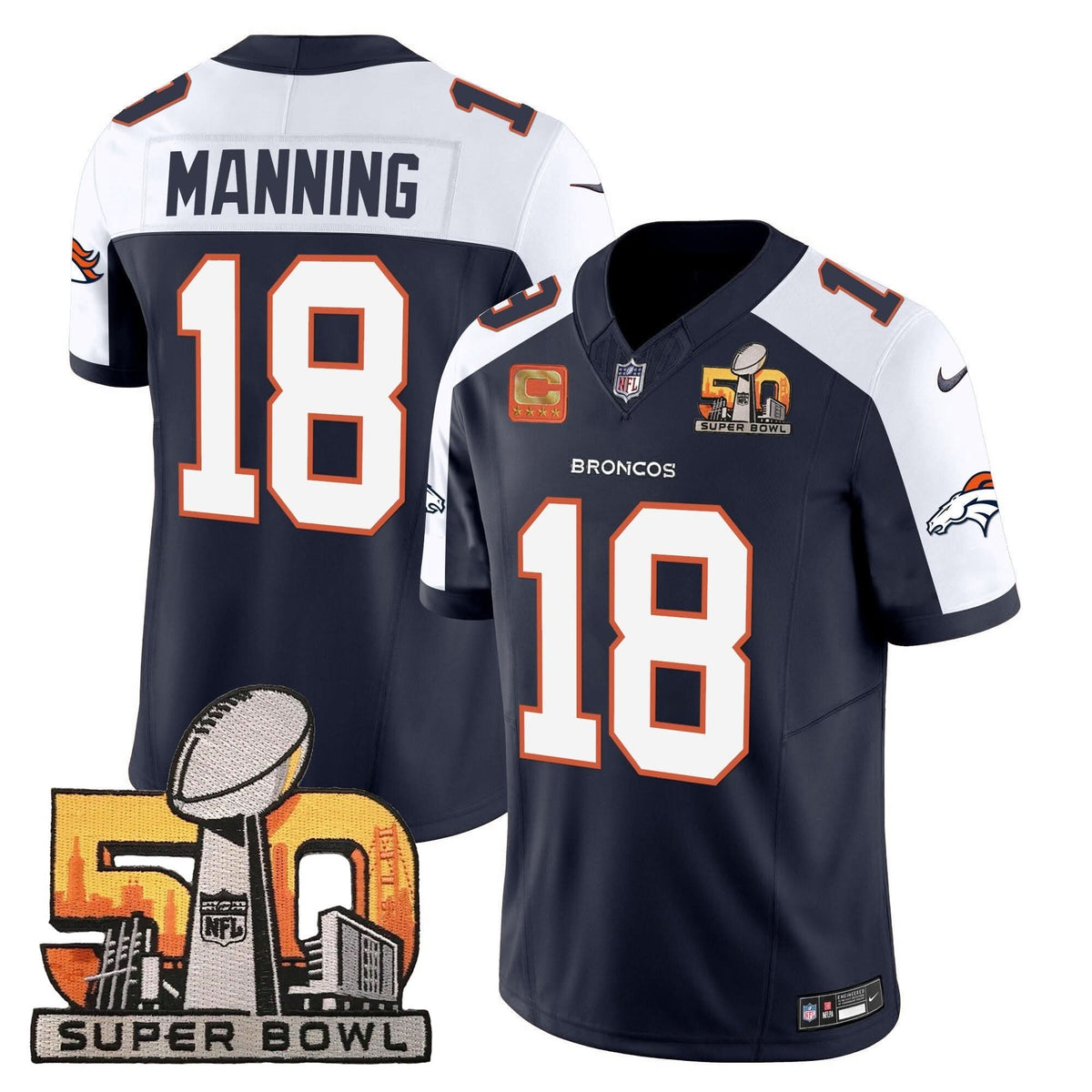 DB Super Bowl 50 Patch Vapor Jersey