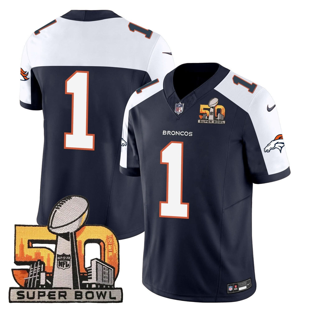 DB Super Bowl 50 Patch Vapor Jersey
