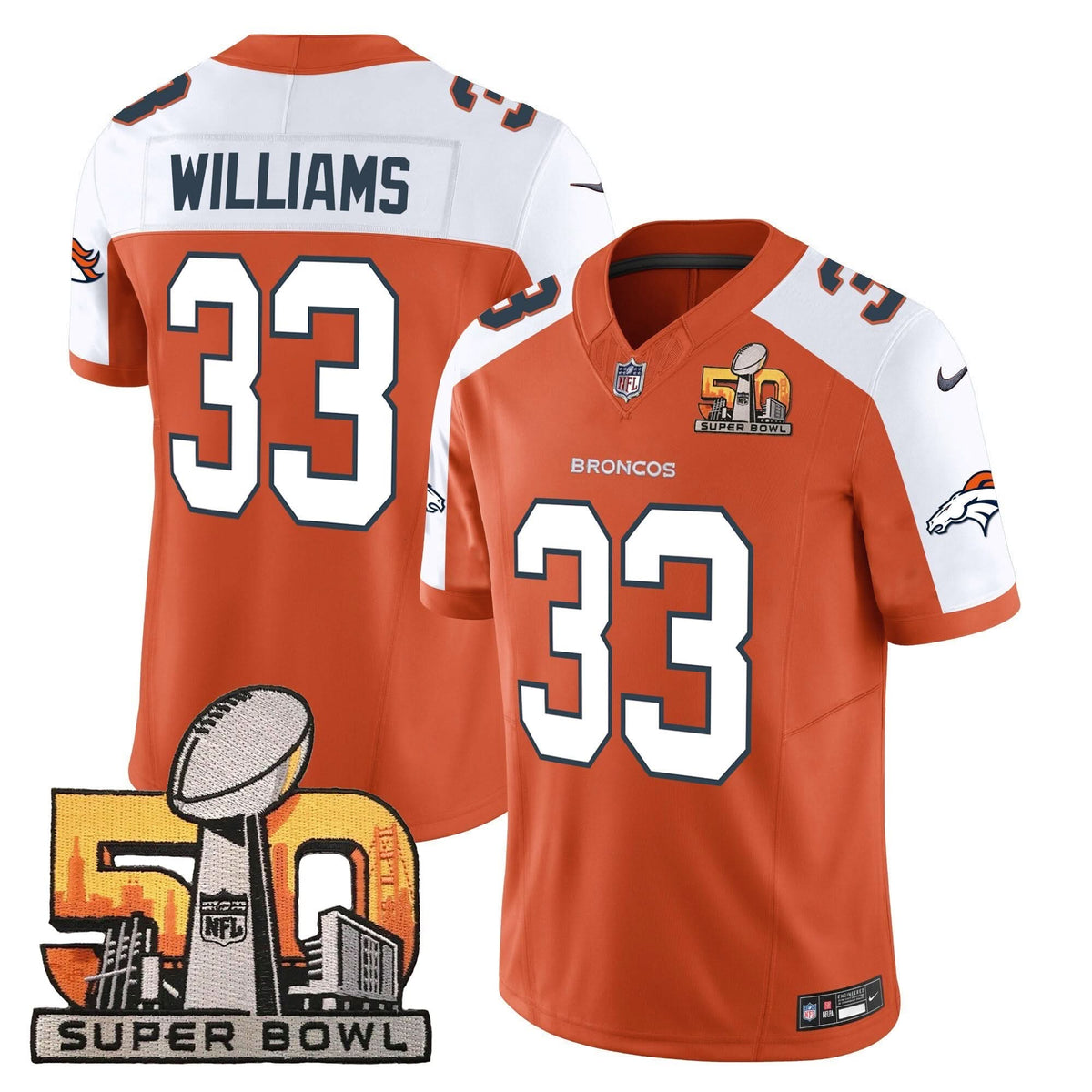 DB Super Bowl 50 Patch Vapor Jersey