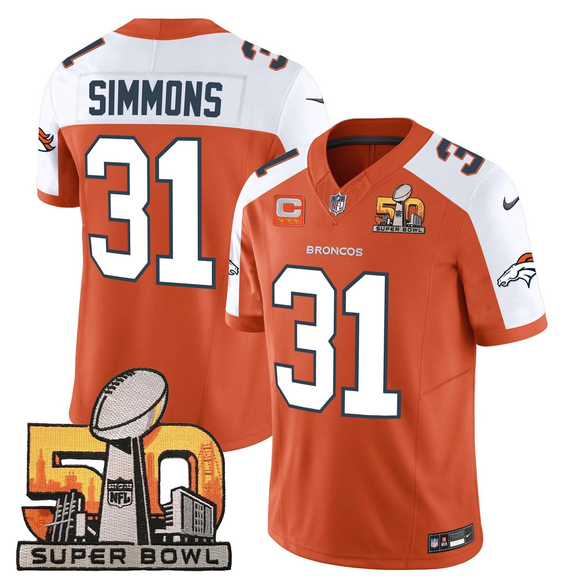 DB Super Bowl 50 Patch Vapor Jersey