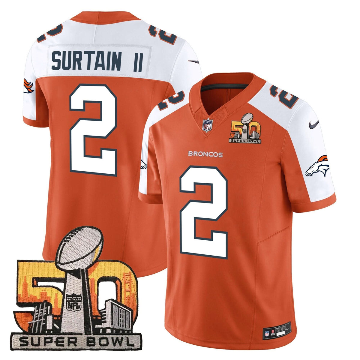 DB Super Bowl 50 Patch Vapor Jersey