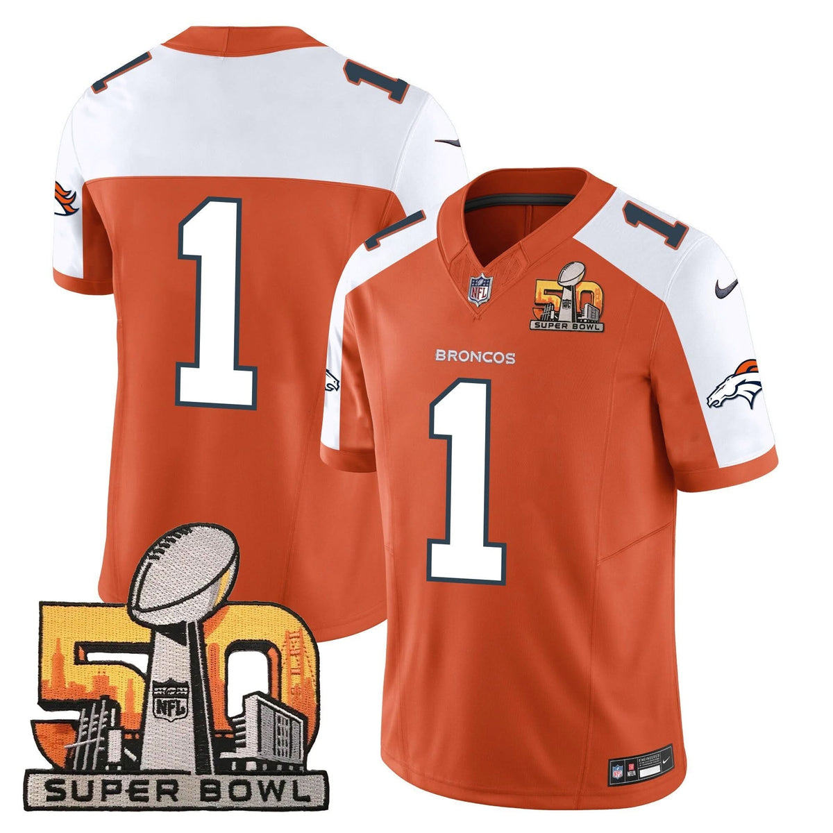 DB Super Bowl 50 Patch Vapor Jersey