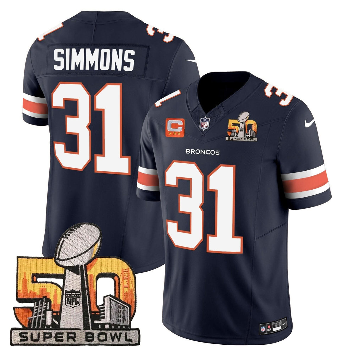 DB Super Bowl 50 Patch Vapor Jersey