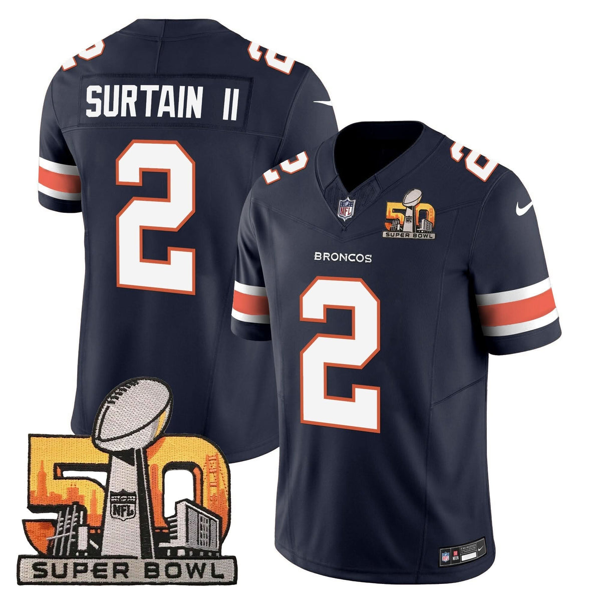 DB Super Bowl 50 Patch Vapor Jersey