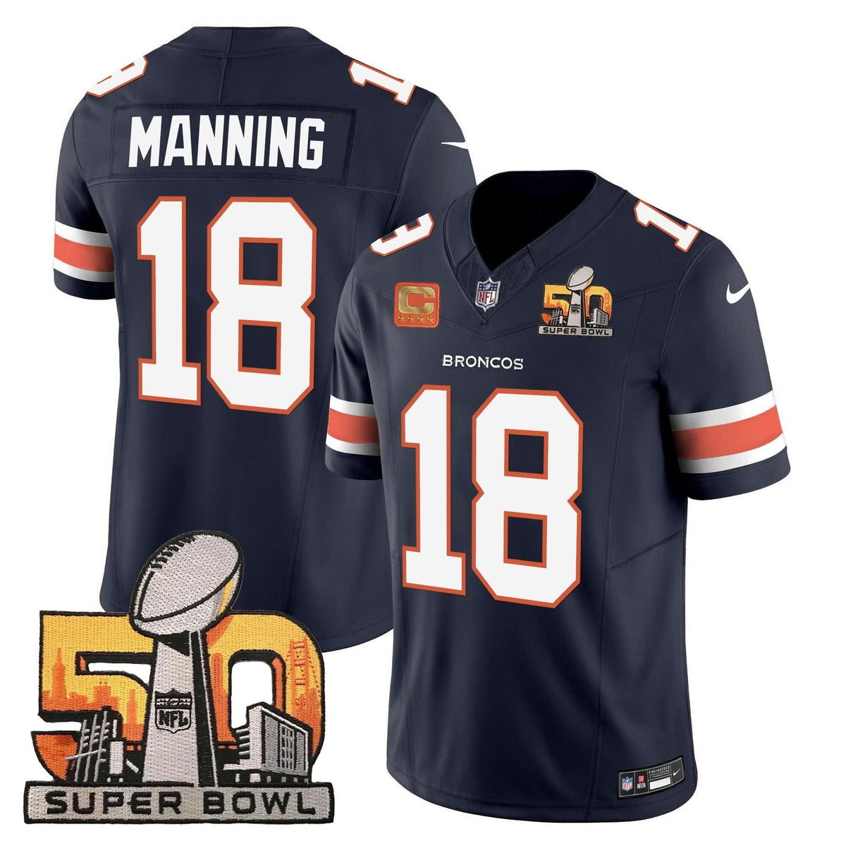 DB Super Bowl 50 Patch Vapor Jersey