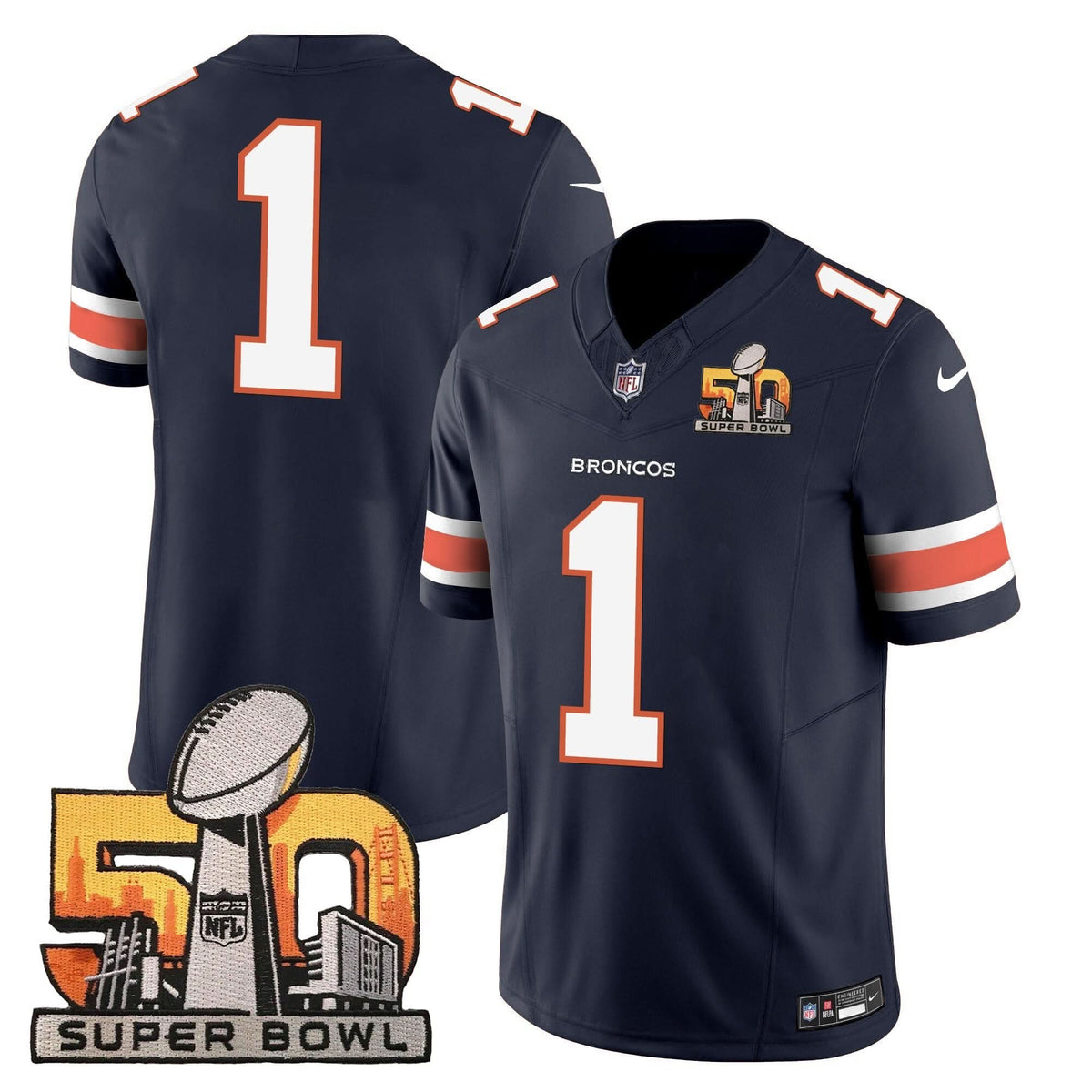 DB Super Bowl 50 Patch Vapor Jersey
