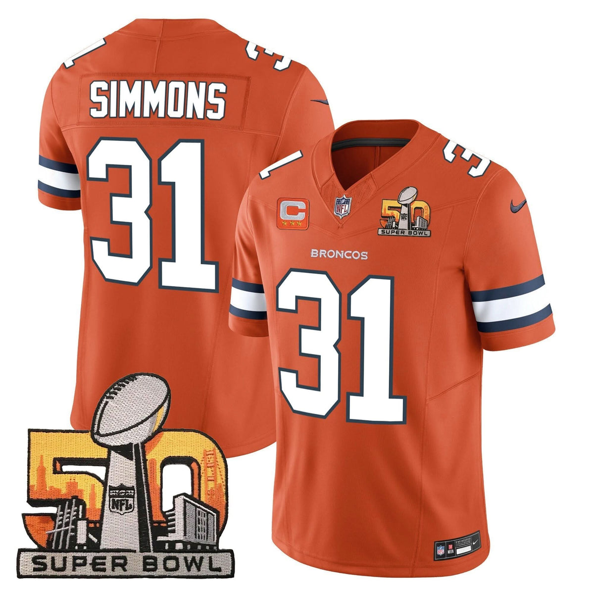 DB Super Bowl 50 Patch Vapor Jersey