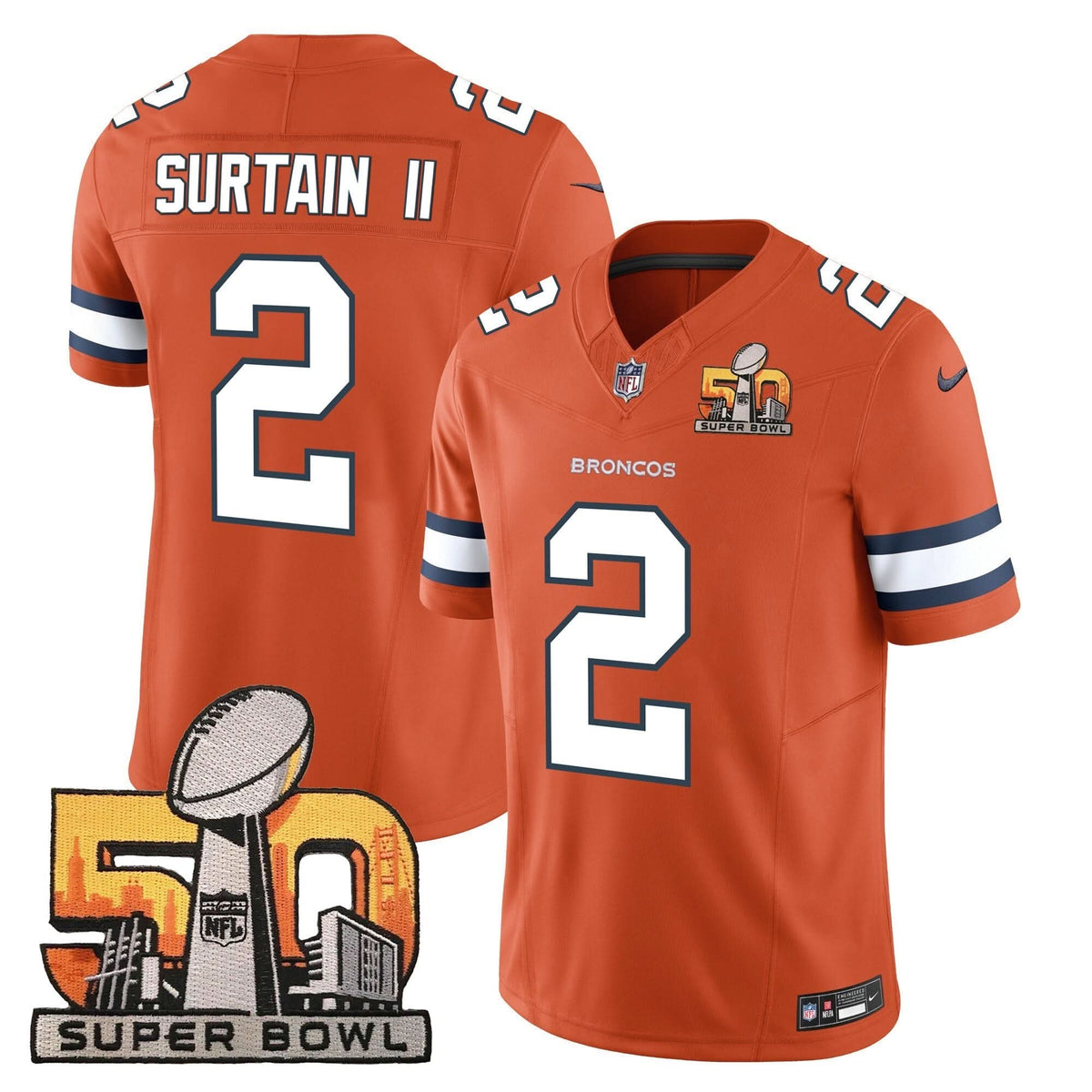 DB Super Bowl 50 Patch Vapor Jersey