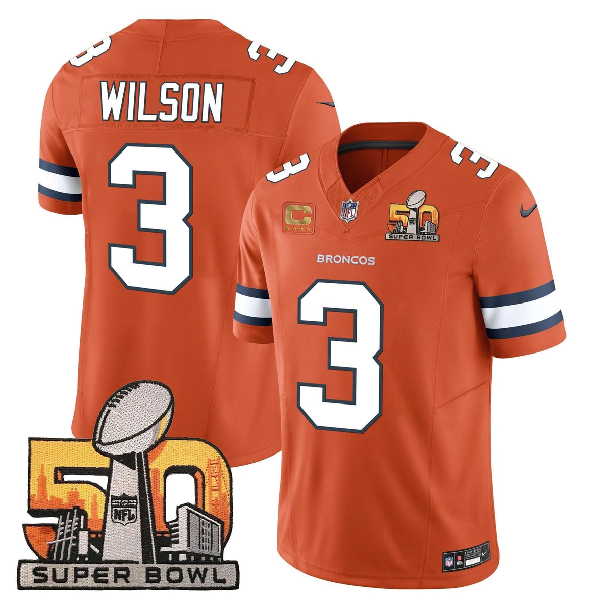 DB Super Bowl 50 Patch Vapor Jersey