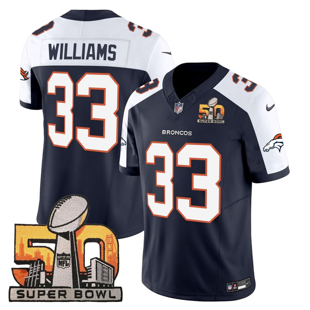 DB Super Bowl 50 Patch Vapor Jersey