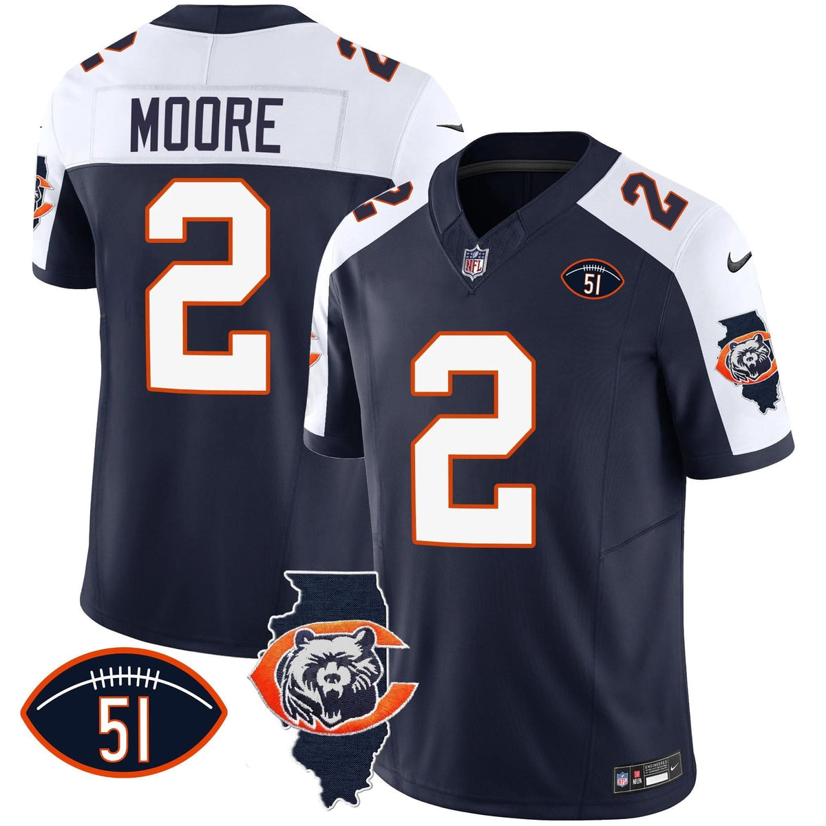 CHI Throwback Illinois Patch Vapor Jersey