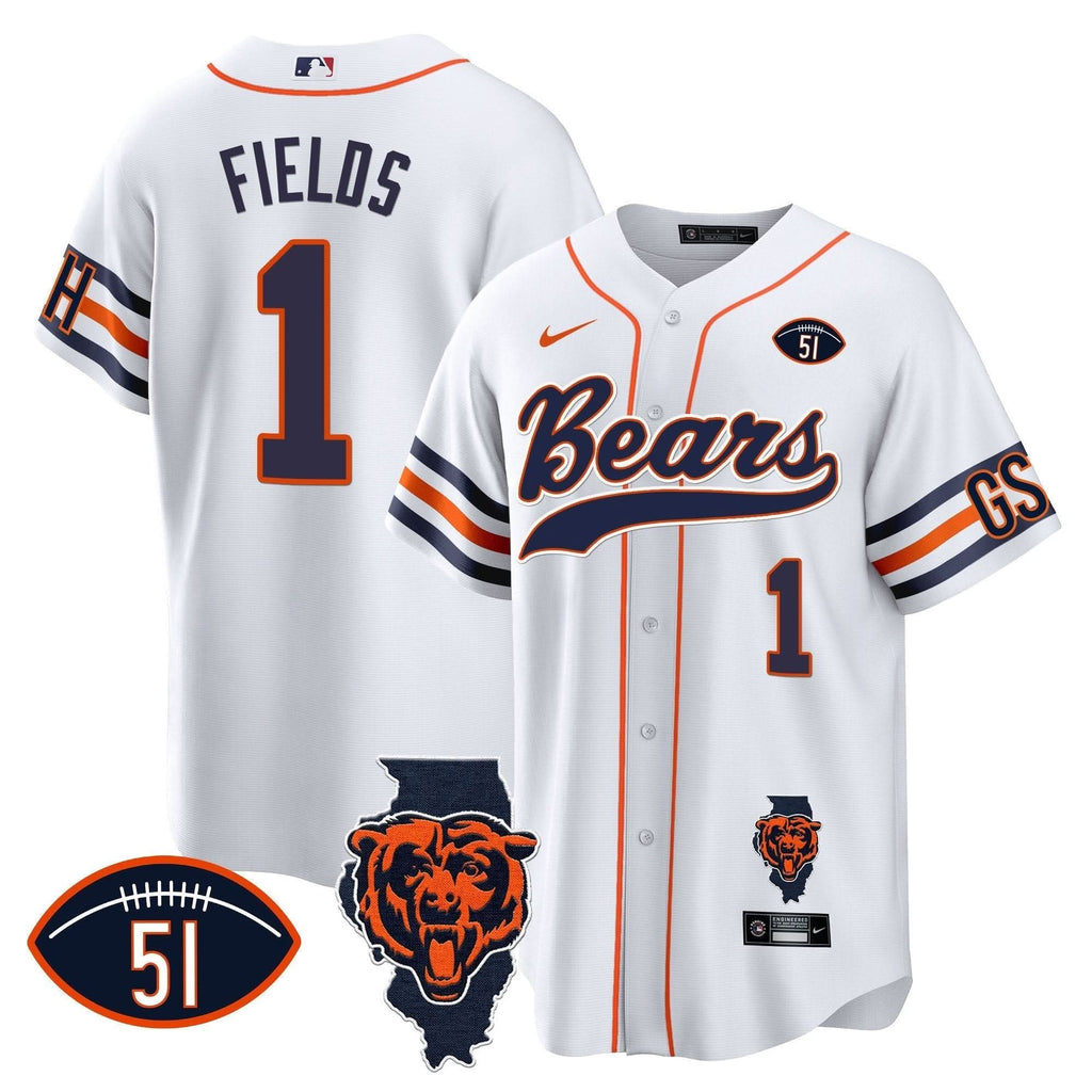 CHI Illinois Patch Baseball Jersey - All Stitched