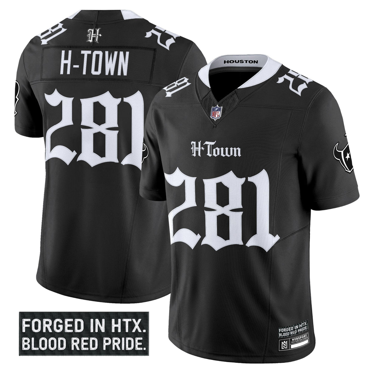 HOU 'Gothic Lone Star Shadows Edition' Vapor Limited Jersey
