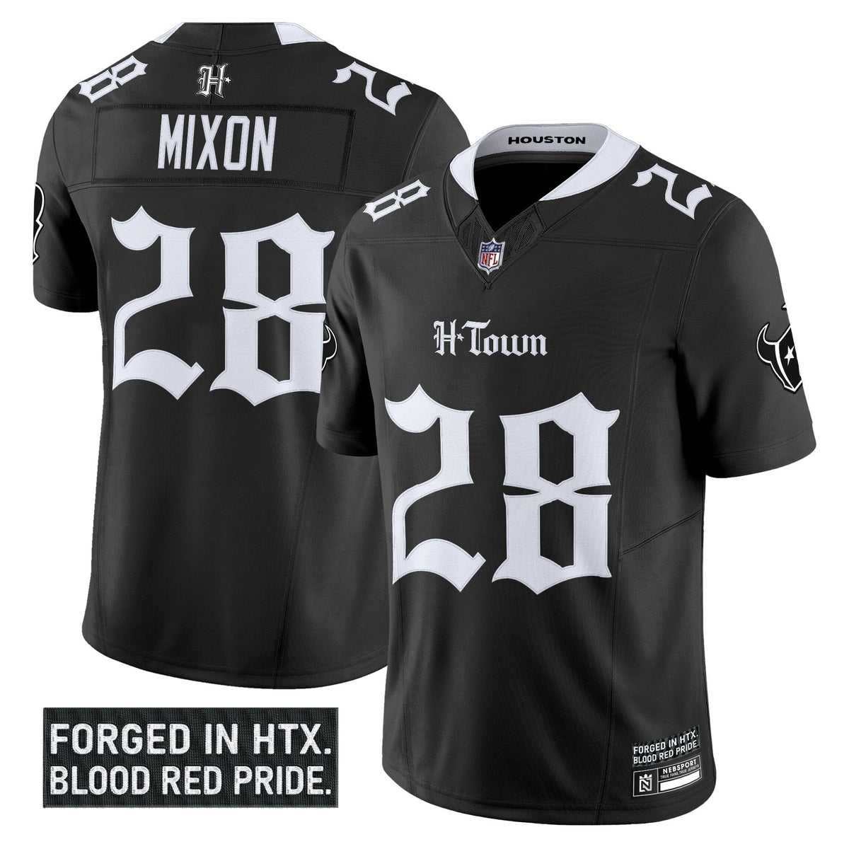 HOU 'Gothic Lone Star Shadows Edition' Vapor Limited Jersey