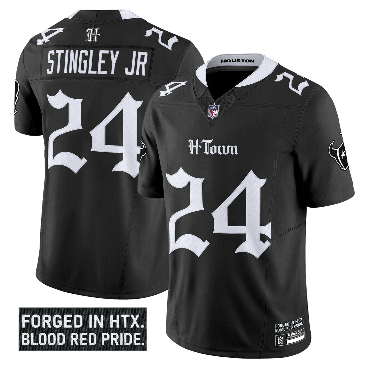 HOU 'Gothic Lone Star Shadows Edition' Vapor Limited Jersey