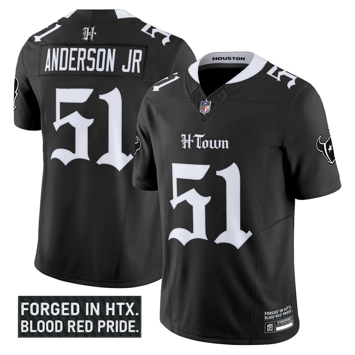 HOU 'Gothic Lone Star Shadows Edition' Vapor Limited Jersey