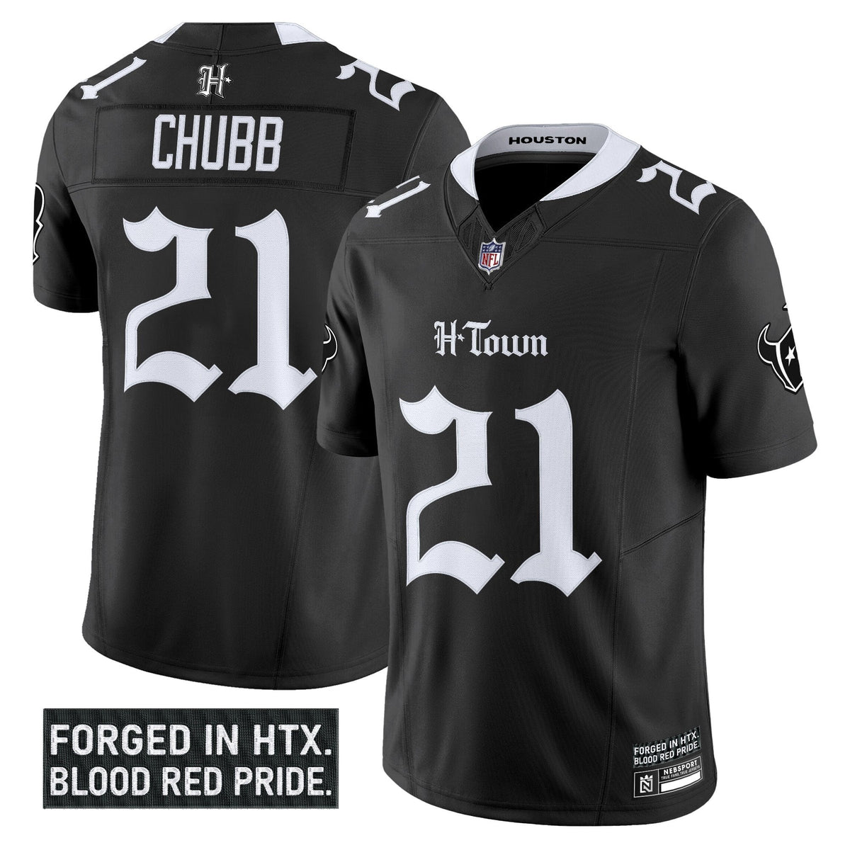 HOU 'Gothic Lone Star Shadows Edition' Vapor Limited Jersey