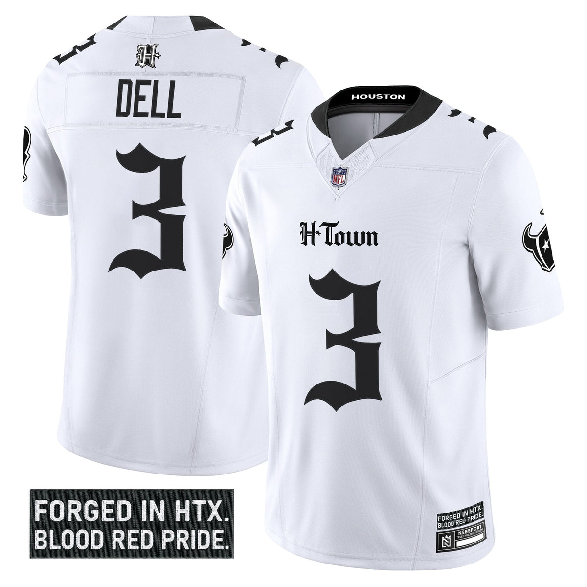 HOU 'Gothic Lone Star Shadows Edition' Vapor Limited Jersey