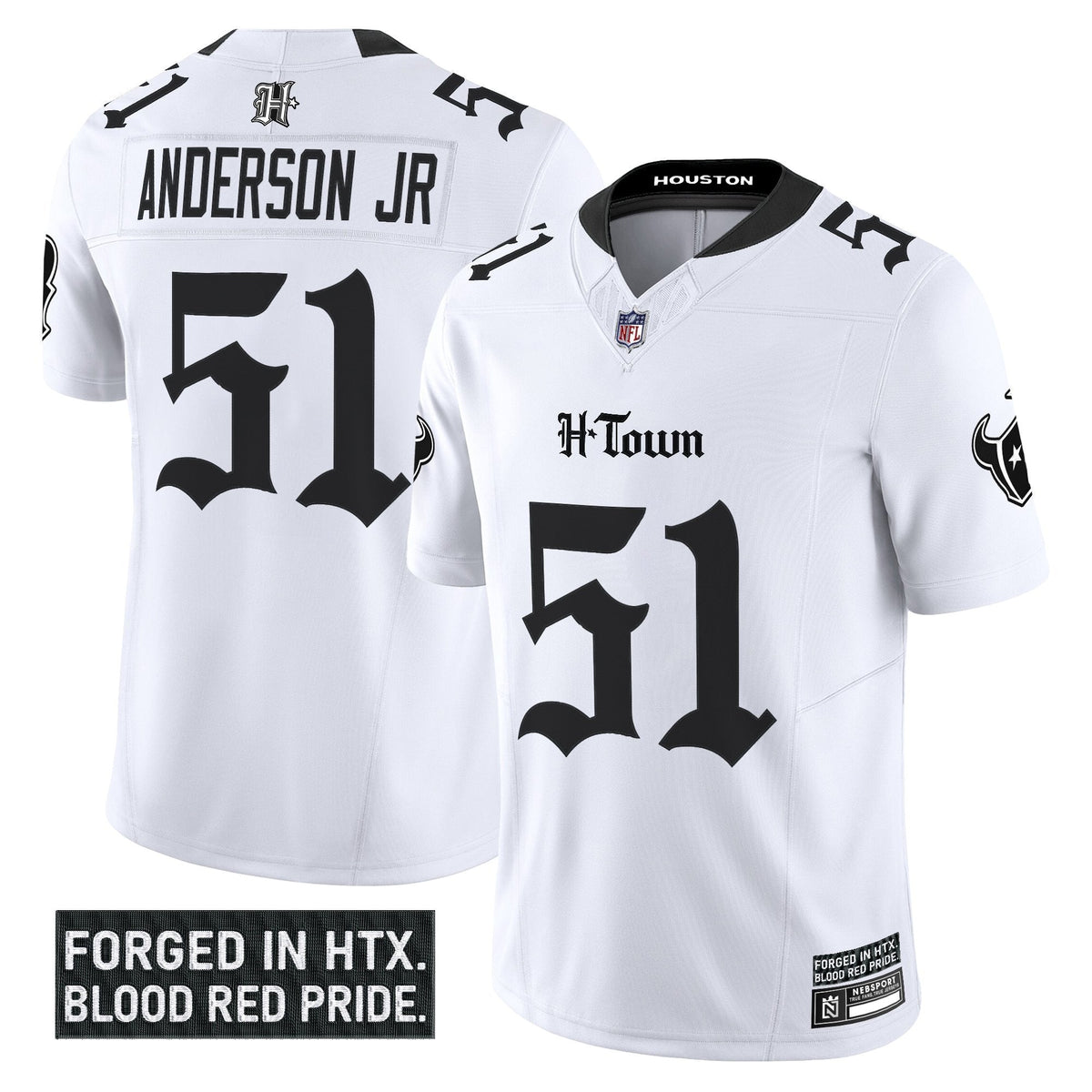 HOU 'Gothic Lone Star Shadows Edition' Vapor Limited Jersey