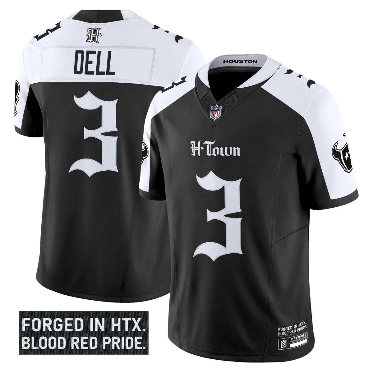 HOU 'Gothic Lone Star Shadows Edition' Vapor Limited Jersey