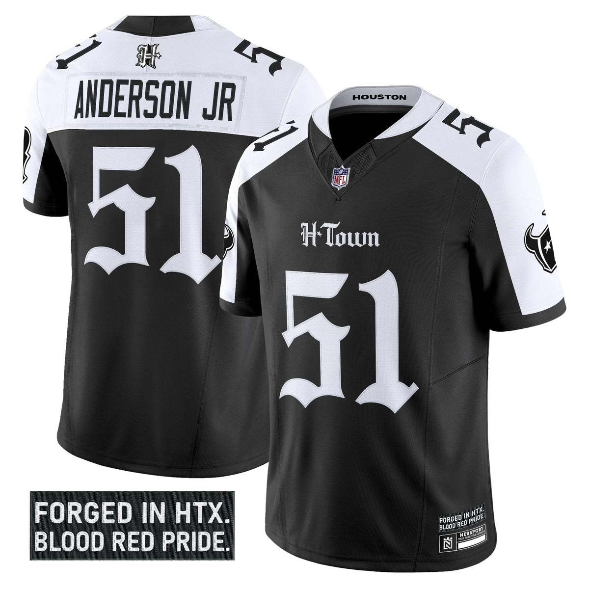 HOU 'Gothic Lone Star Shadows Edition' Vapor Limited Jersey