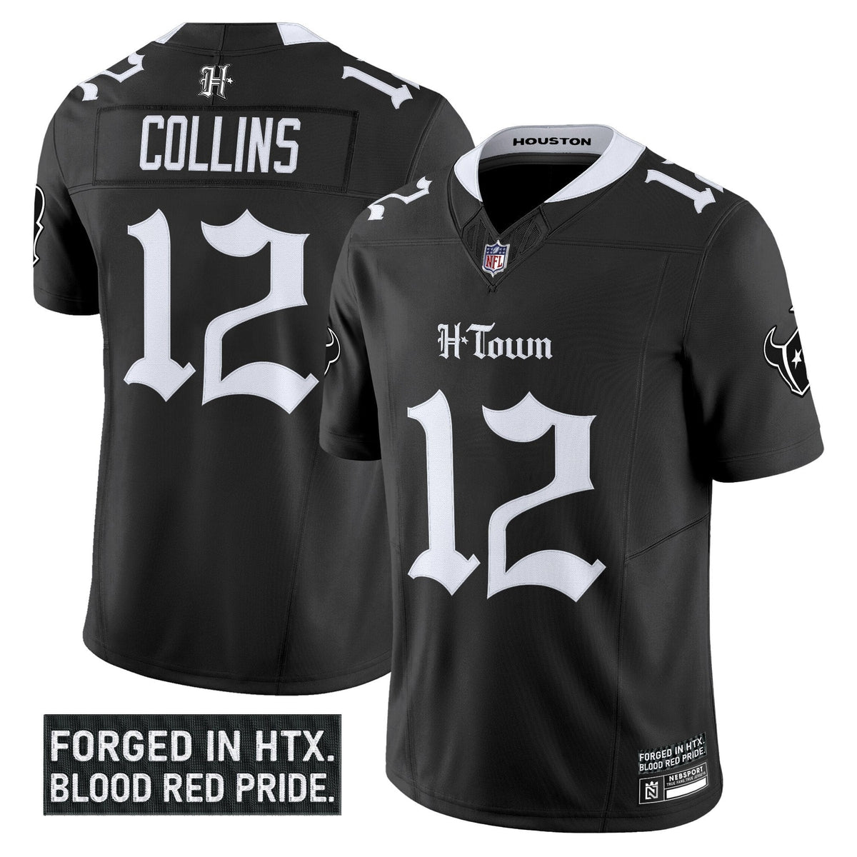 HOU 'Gothic Lone Star Shadows Edition' Vapor Limited Jersey