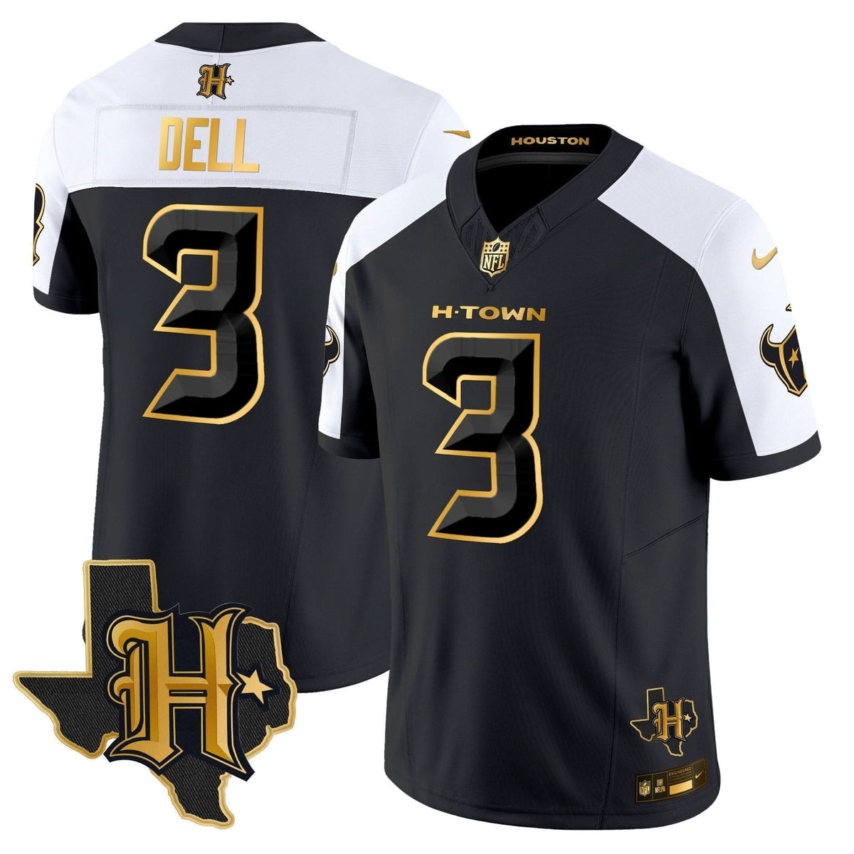 HT 2024 Texas Patch Gold Vapor Limited Jersey