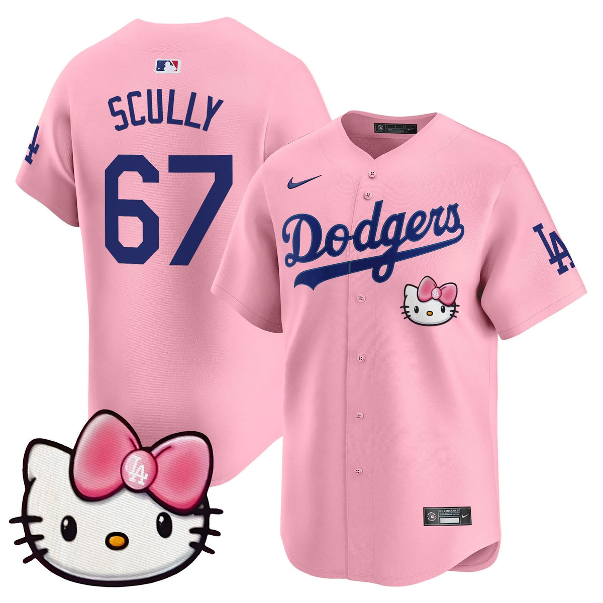Unisex Dodgers 2025 Hello Kitty Vapor Premier Limited Jersey  All Stitched