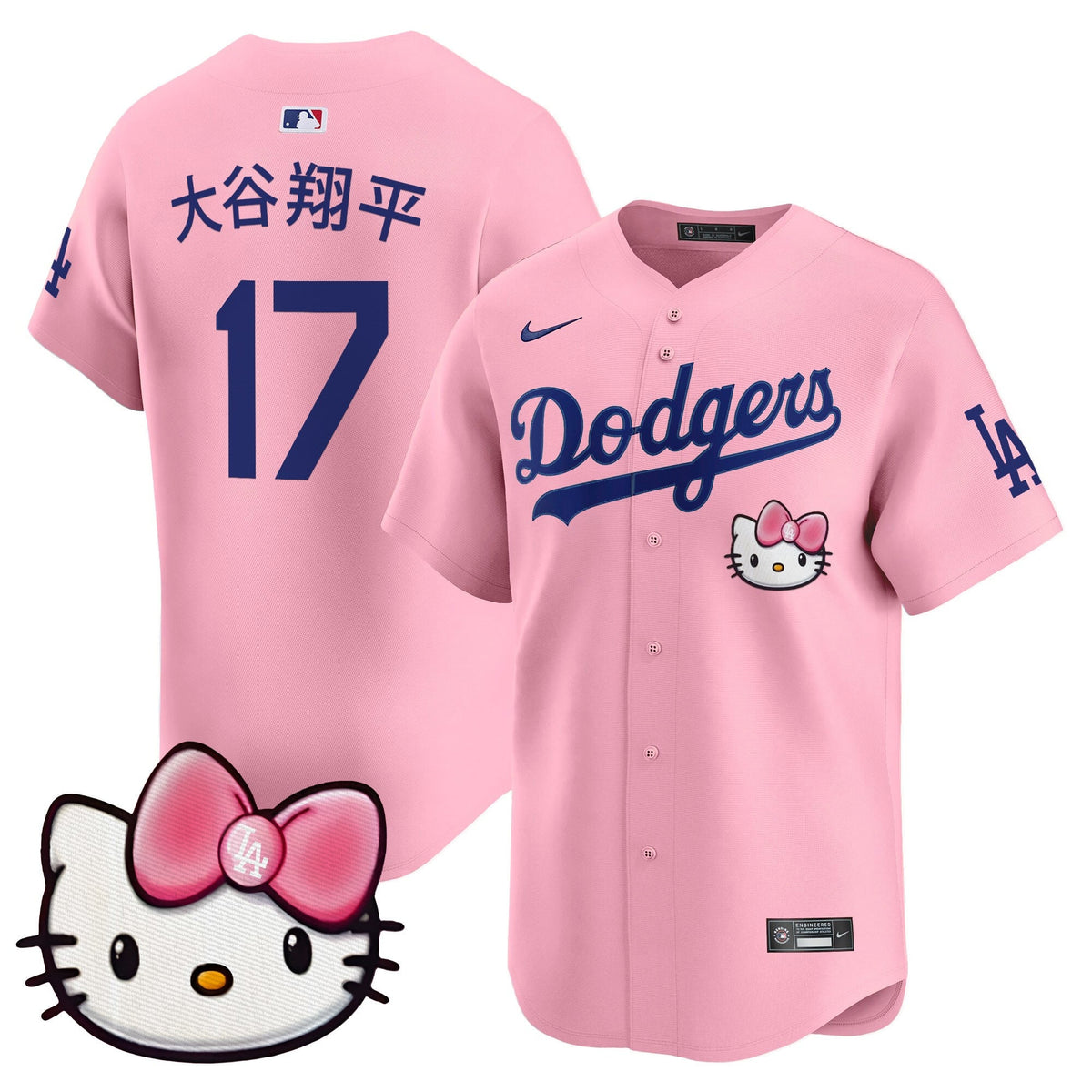 Unisex Dodgers 2025 Hello Kitty Vapor Premier Limited Jersey  All Stitched