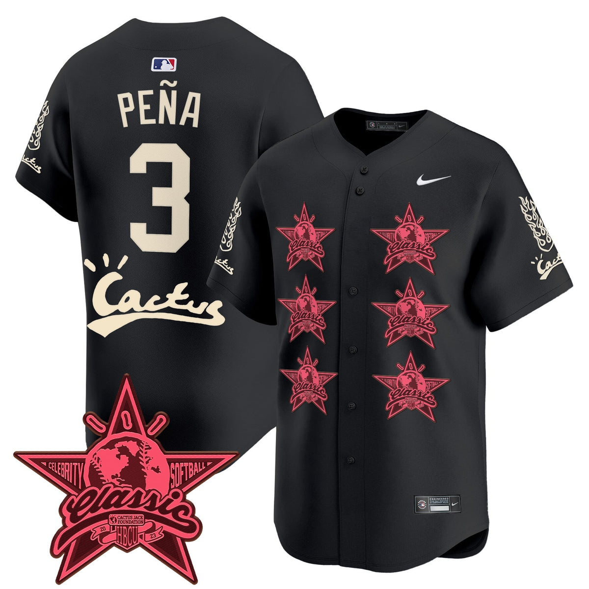 Men's Houston Astros Cactus Jack 2025 Vapor Premier Limited Jersey V2 - All Stitched