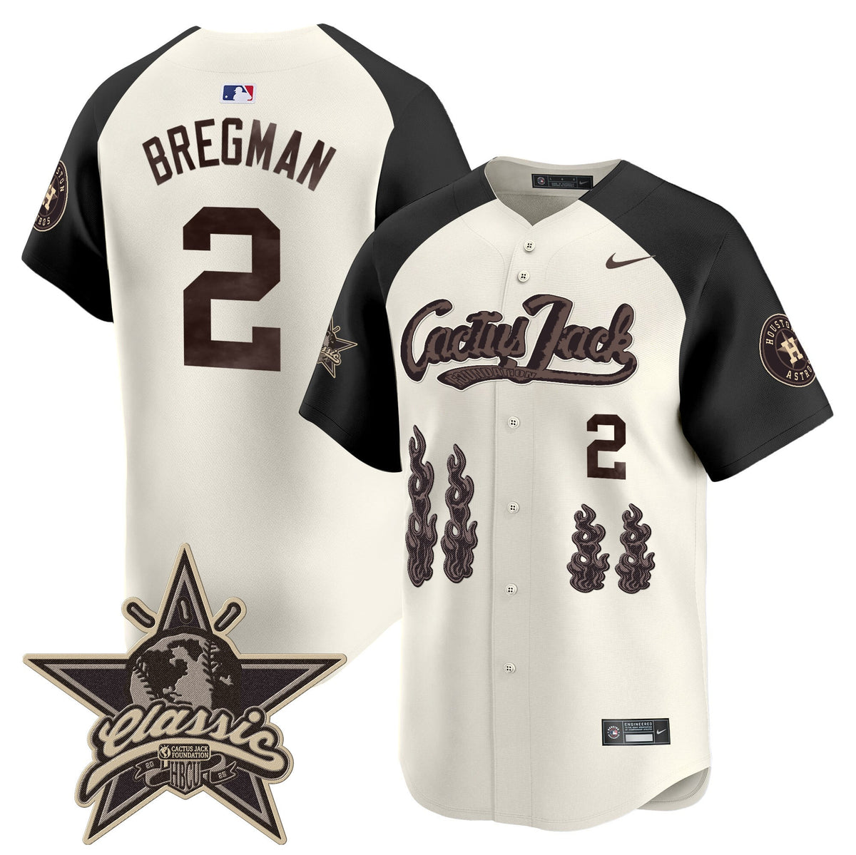 Men's Houston Astros Cactus Jack 2025 Vapor Premier Limited Jersey - All Stitched
