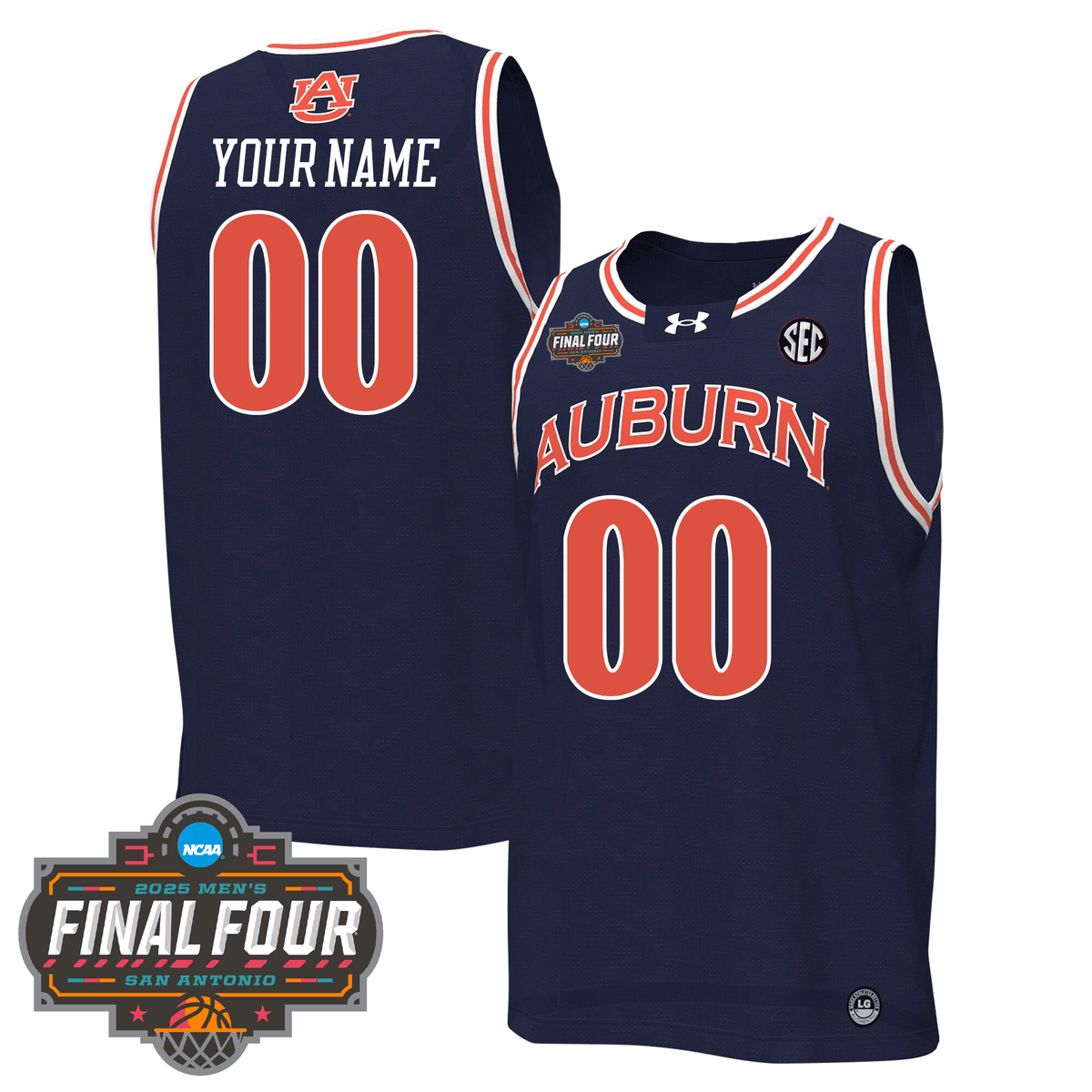 Men's Auburn Tigers Men's Basketball 24/25 Jersey - Final Four Patch