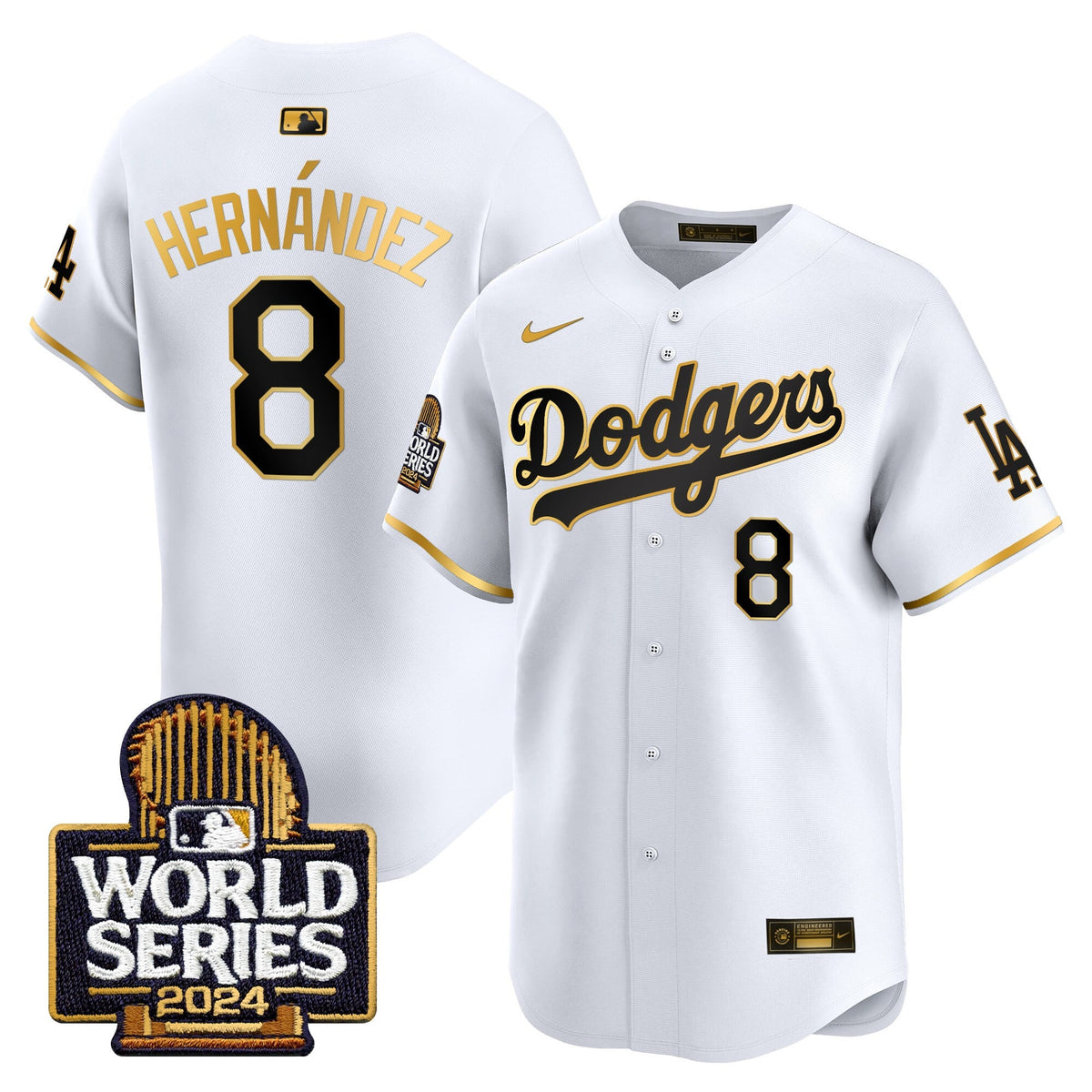 Men's Dodgers 2024 World Series Vapor Premier Limited Jersey - All Stitched