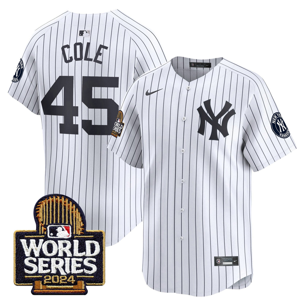 Men's Yankees 2024 World Series Vapor Premier Limited Jersey - All Stitched